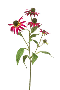 Coneflower artificial - 1 tallo - rojo fucsia